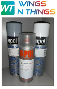 U POL AEROSOL PAINT PRIMER LACQUER REPAIR KIT FOR VOLVO BLACK STONE 019 - Picture 1 of 3