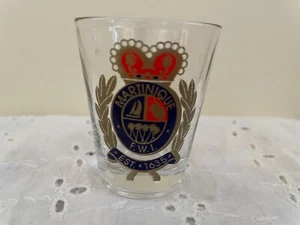 MARTINIQUE French West Indies Island Souvenir Schnapsglas SEHR GUT - Bild 1 von 2