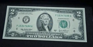 Banconota da 2 dollari 2003 più vecchia più difficile da trovare non circolata 🇺🇸 - Foto 1 di 3