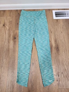 Nike Girls' Big Kids Dri-FIT High-Rise Training Leggings-Green-Large - Picture 1 of 2