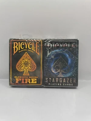 Bicycle Fire Elements Series Stargazer Playing Cards New Custom Deck Poker Size - Image 1 of 4