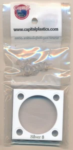 Capital Plastics Coin Holder #144 for SILVER Dollar - 2x2 WHITE Case Capsule - Picture 1 of 2