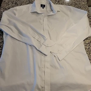 George Men’s Dress Shirt White Slim Fit 46–48 XL Button Up - Picture 1 of 4