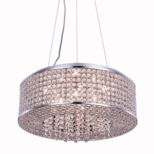 Elegant Lighting V2914D20/RC Amelie 8 Light 20"W Crystal Pendant - Chrome - Picture 1 of 1