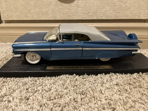 1:18 SCALE ROAD TOUGH CHEVROLET IMPALA 1959 BLUE DIECAST MODEL MUSCLE CAR - Picture 1 of 10