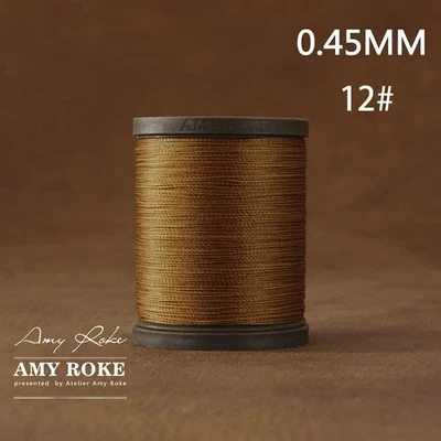 Hilo de poliéster encerado Amy Roke 045 mm para costura manual de cuero hágalo usted mismo artesanía Foto 1 de 4