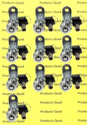 ADMIRAL LOCKS Set of 10 Tubular Cam Locks - 1 Inch length for RV Camper Arcade Pinball Machine