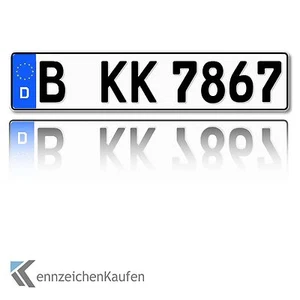 1 Autokennzeichen Eurovariante in der Größe 520 mm x 110 mm mit DHL Versand - Bild 1 von 2