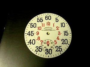 Hamilton 16 Size pocket watch Ferguson dial d. sunk new made 4 foot glass look - Picture 1 of 2
