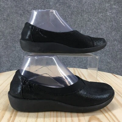 Clarks Cloudsteppers Shoes Womens 7M Sillian Jetay Loafer Black Slip On 26113242 - Image 1 of 4