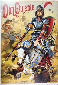 Framed Print Artwork Don Quixote by G. Franz 27.5" x 22" - Picture 1 of 6