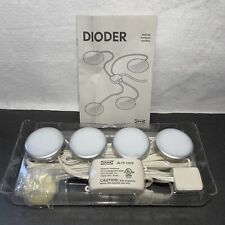 Ikea Dioder 001.194.24 Warm 4 Round Led Light Strip Fixture Set