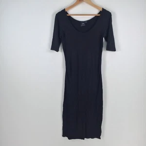 Asos womens dress size 8 bodycon black short sleeve round neck viscose 046923 - Picture 1 of 9