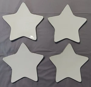 St. Nicholas Square 'Tis The Season 4 White Star Shaped Plates w/Silver Trim - Picture 1 of 10