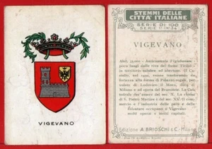 FIGURINA STEMMI CITTA' ITALIANE BRIOSCHI VIGEVANO SERIE 1a n°34 STEMMA GRANDE - Imagen 1 de 1