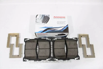Pastillas de freno delanteras de cerámica completa Asianautos con hardware para Hyundai Equus 2012-2016 Foto 1 de 4