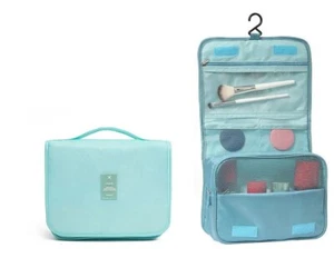 Zip Travel Bag- Toiletries, Cosmetics Organizer Waterproof Hanging Bathroom Wash - Picture 1 of 1