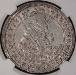 1564-95 AUSTRIA ENSISHEIM DAV-8092 TALER NGC AU 55 - Picture 1 of 4