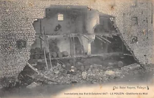 CPA 07 INONDATIONS DES 8 ET 9 OCTOBRE 1907 LE POUZIN DISTILLERIE DU MIDI - Picture 1 of 1