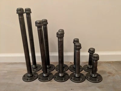 1/2" Deep Industrial Pipe wall Bracket,Floating Shelf, Rustic Shelf, Steampunk - Image 1 of 4