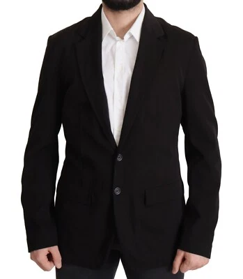 Blazer Dolce & Gabbana preto lã peito único masculino IT50/US40/L $2500 - Imagem 1 de 4