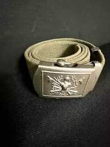 Cintura Militare Esercito Italiano Originale Con Fibbia Decorata. Lungh. 108 cm - Foto 1 di 6
