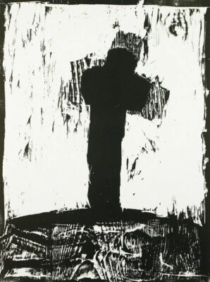 Kunst in der DDR, 1981. Grosser Holzschnitt Frank VOIGT (*1946 D), handsigniert - Bild 1 von 3