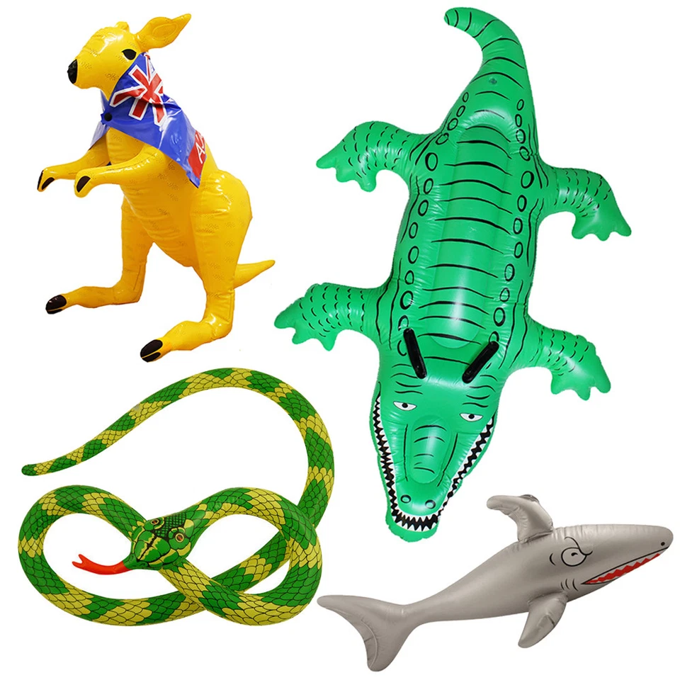 ILOVEFANCYDRESS + HENBRANDT GONFIABILI AUSTRALIA SCEGLI COCCODRILLO CANGURO SERPENTE DECORAZIONE SQUALO PROP