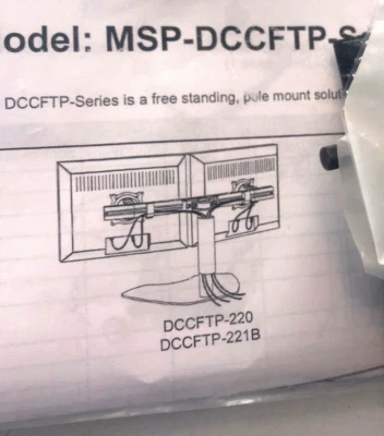 Chief MSP-DCCFTP220B Dual Monitor Horizontal Desk Mount - Image 1 of 4
