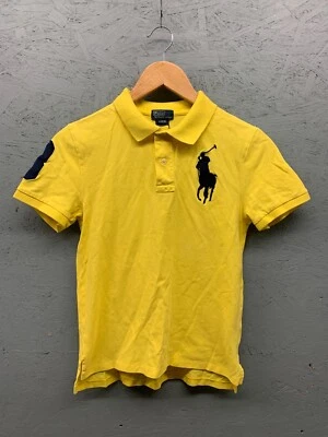 Ralph Lauren Boys Polo T-shirt Horse Logo Short Sleeves Yellow L (14-16) - Image 1 of 4