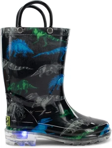 Girls Light-Up Waterproof Rain Boot, Dinosaur Friend, 12 Little Kid US - Picture 1 of 1