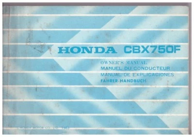 Owner's Manual; Fahrer-Handbuch; Honda CBX750F Edizione 1983 - Imagen 1 de 2