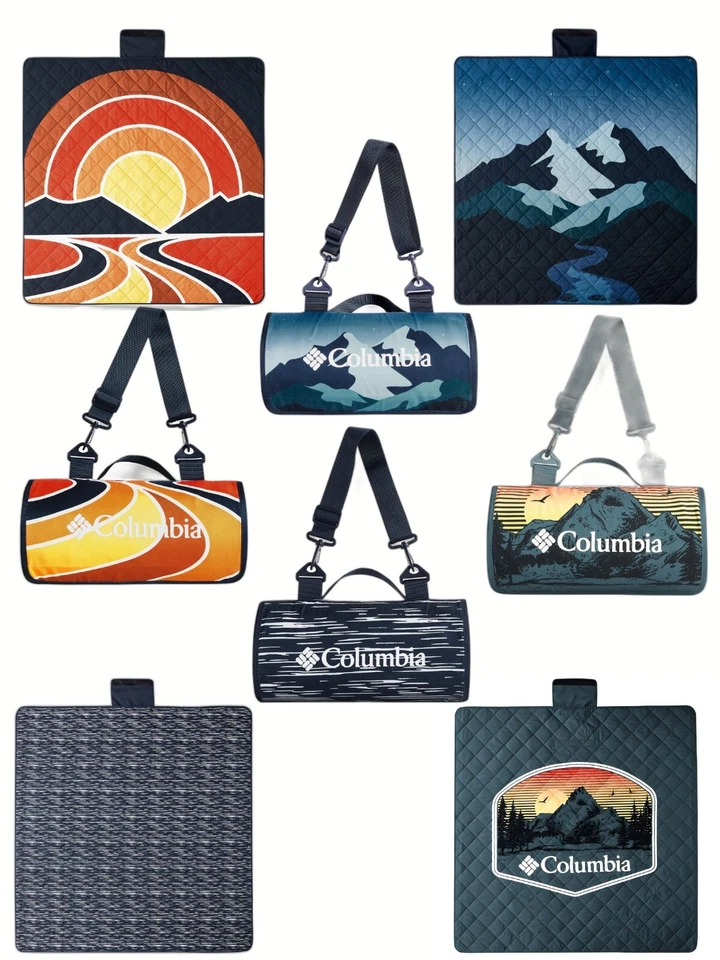 NEW Columbia Outdoor Blanket, 72”x72” Choice of Designs 1796228 Waterproof Outer - Image 1 of 1