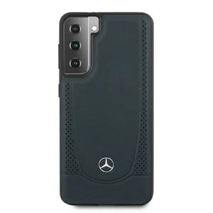 Funda protectora de cuero genuino para Mercedes Samsung S21+ Plus azul marino - Imagen 1 de 6