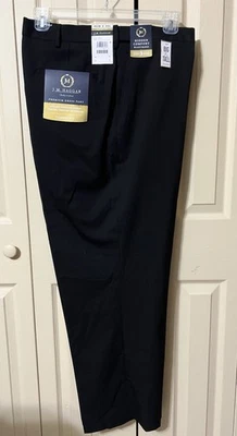 NWT J. M. Haggar Men 46x30 Black Classic Fit Stretch Waistband Premium Pants - Image 1 of 4