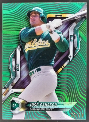 2018 Topps High Tek Jose Canseco Green Magma Diffractor /99 Athletics TNS - Image 1 of 4