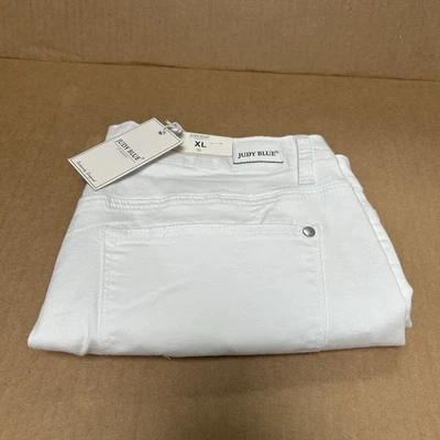 Judy Azul Nuevo con Etiquetas Tiro Medio Blanco Encaje Parche Distress Denim Corto Talla XL Estilo #150041 Foto 1 de 4