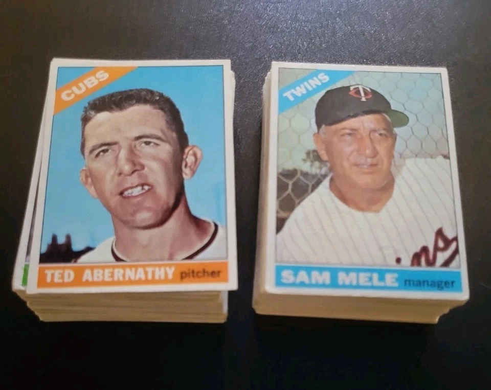 1966 Topps Baseball Card Lot - 110 Different - Ted Abernathy | Sam Mele | More! - Image 1 of 4