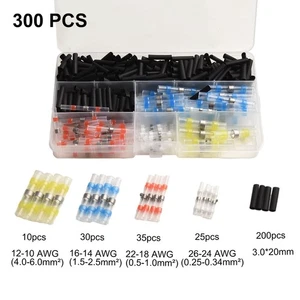 Advanced Waterproof Solder Wire Connectors 300PCS Heat Shrink Butt Terminals - Picture 1 of 18