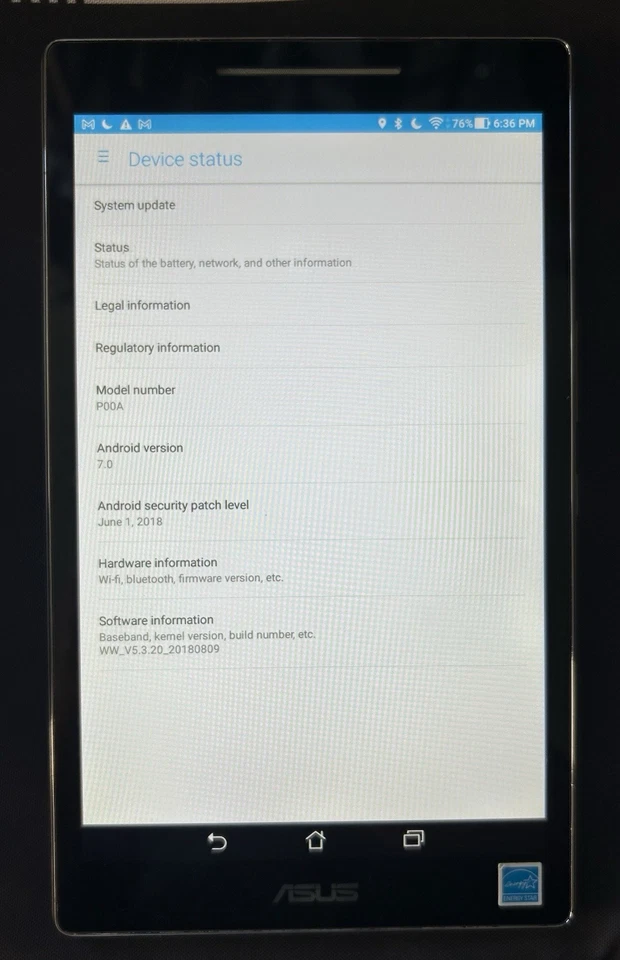 Tablet ASUS ZenPad Z380M P00A 16 GB Wi-Fi 8" Gris Oscuro Foto 1 de 4