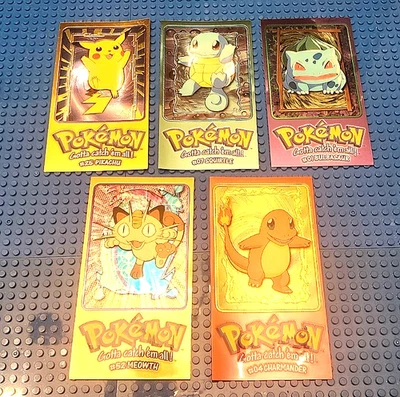Pokemon TOPPS Serie 1 Completo Jumbo Gran Tamaño Set 5/5 Cartas Foto 1 de 4
