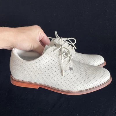Zapatos de golf G/FORE Gallivanter Luxe de cuero - Stone EE. UU. 9,5 para mujer RAROS Foto 1 de 4