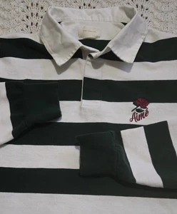 Aime Leon Dore Herren Rugby Shirt Rose Gr. M Langarm gestreift grün weiß  - Bild 1 von 18