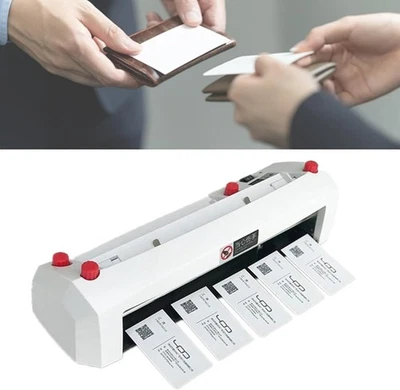 Business Card Cutting Machine A4 Size Adjustable Electric Card Cutter 3.5x2" US - Image 1 of 4