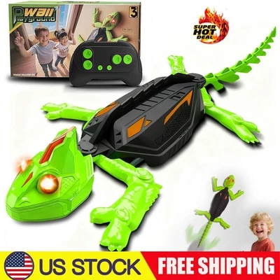 Remote Control Climbing Chameleon Toy, RC Lizard with LED Eyes for Wall & Floor - Image 1 of 4
