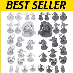 Fantasy Miniatures Bulk Pack - 38 Unpainted 28MM RPG Figures for Customization - Picture 1 of 8
