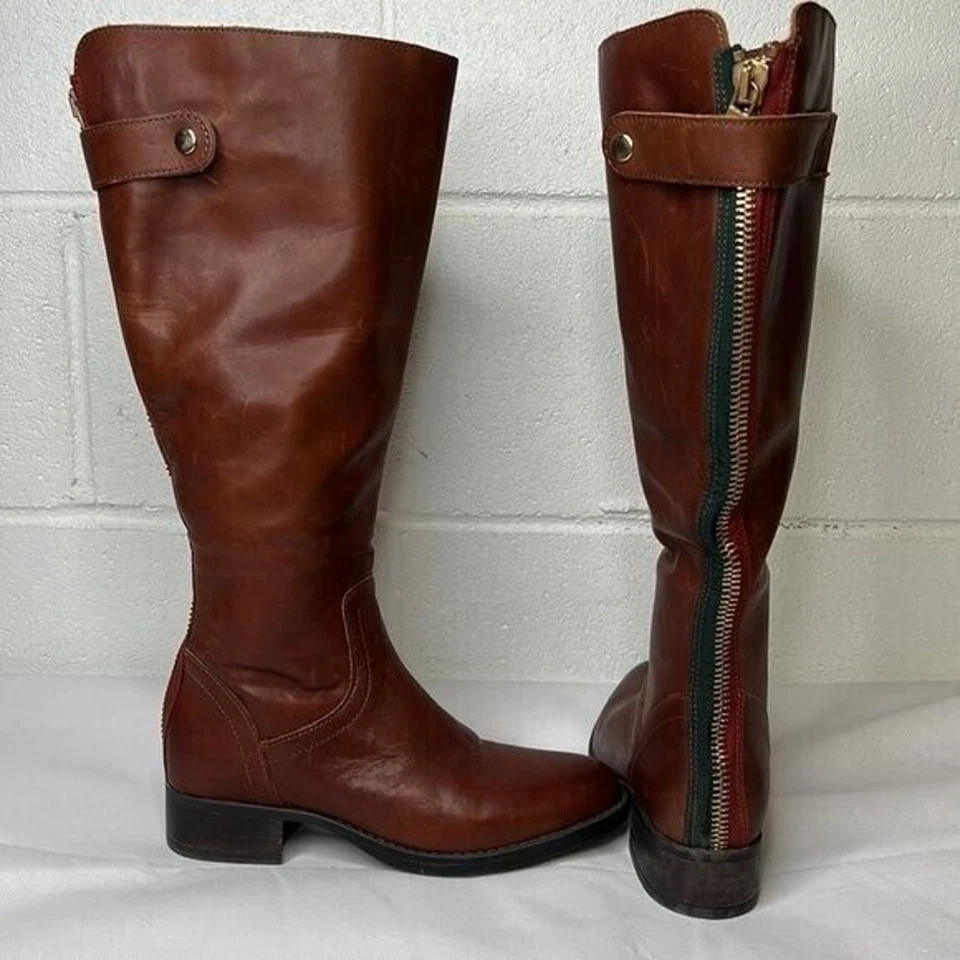Nuevo Botín De Montar Steve Madden Cognac Marrón Con Cremallera Talla 6W - Imagen 1 de 4