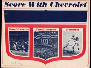 Vintage 1963 Score with Chevrolet World Series Elections Football Booklet - Picture 1 of 1