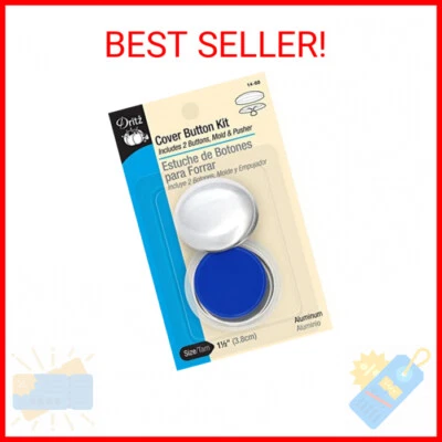 Kit de botones de cubierta Dritz 14-60 con herramientas, tamaño 60 - 1-1/2 pulgadas, 2 piezas, níquel Foto 1 de 2