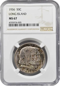 1936 Long Island Commemorative Half MS-67 NGC Certified - Picture 1 of 4
